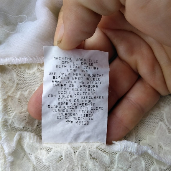 Vintage Off White Lace Nightie Teddy Bodysuit 100% Nylon Size Medium - Picture 7 of 7